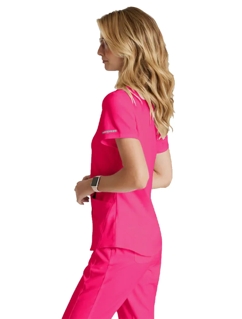 Skechers™ by Barco Breeze 3-Pocket Curved V-Neck Scrub Top