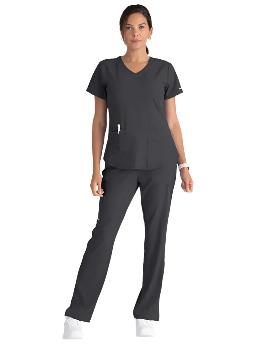 Skechers™ by Barco Breeze 3-Pocket Curved V-Neck Scrub Top