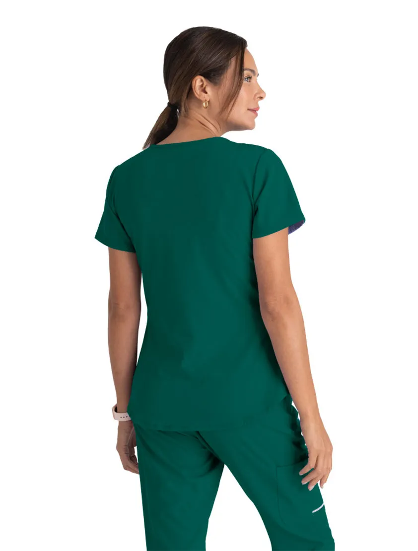 Skechers™ by Barco Breeze 3-Pocket Curved V-Neck Scrub Top