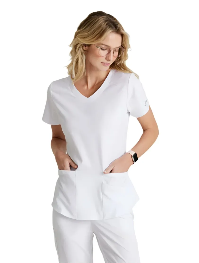 Skechers™ by Barco Breeze 3-Pocket Curved V-Neck Scrub Top