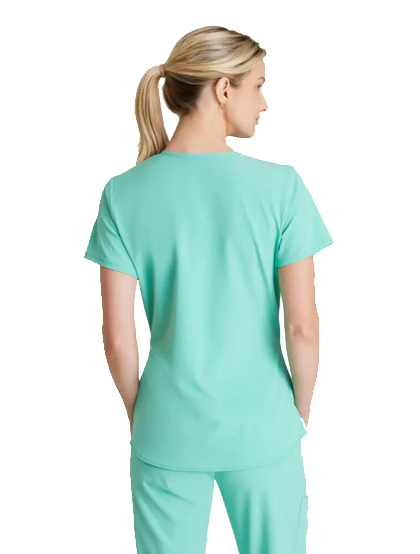 Skechers™ by Barco Breeze 3-Pocket Curved V-Neck Scrub Top