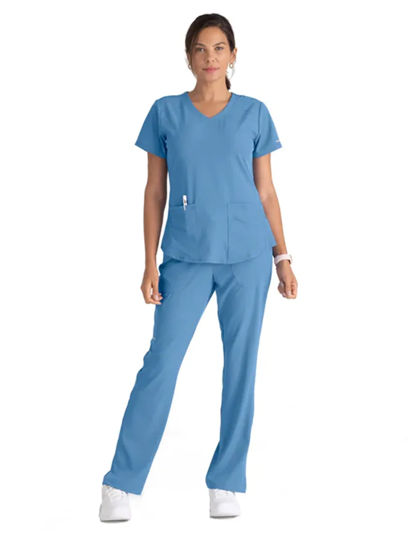 Skechers™ by Barco Breeze 3-Pocket Curved V-Neck Scrub Top