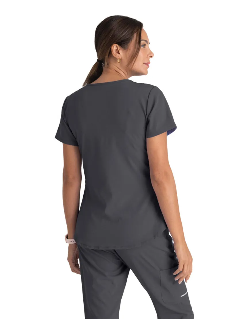 Skechers™ by Barco Breeze 3-Pocket Curved V-Neck Scrub Top