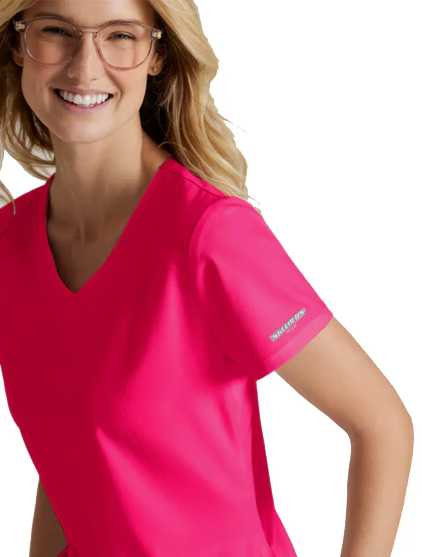 Skechers™ by Barco Breeze 3-Pocket Curved V-Neck Scrub Top
