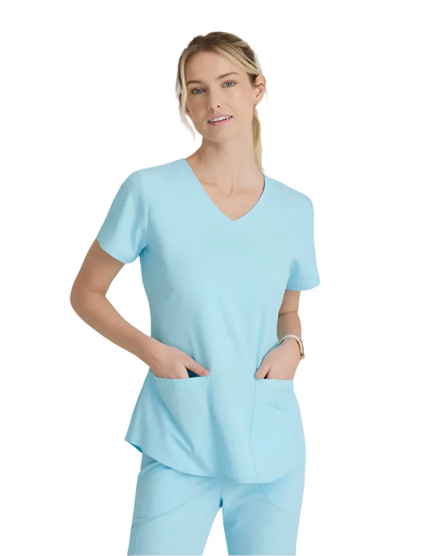 Skechers™ by Barco Breeze 3-Pocket Curved V-Neck Scrub Top