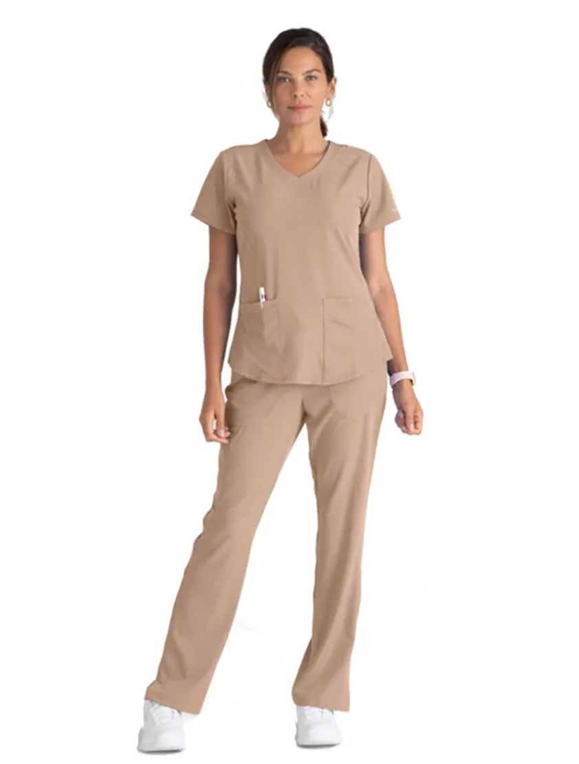 Skechers™ by Barco Breeze 3-Pocket Curved V-Neck Scrub Top