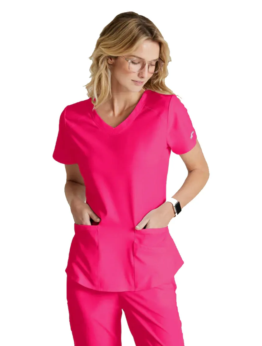 Skechers™ by Barco Breeze 3-Pocket Curved V-Neck Scrub Top