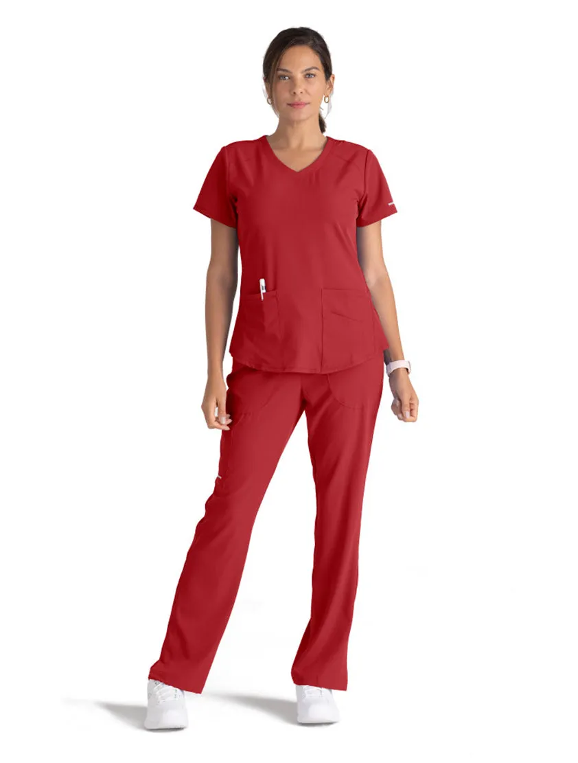 Skechers™ by Barco Breeze 3-Pocket Curved V-Neck Scrub Top