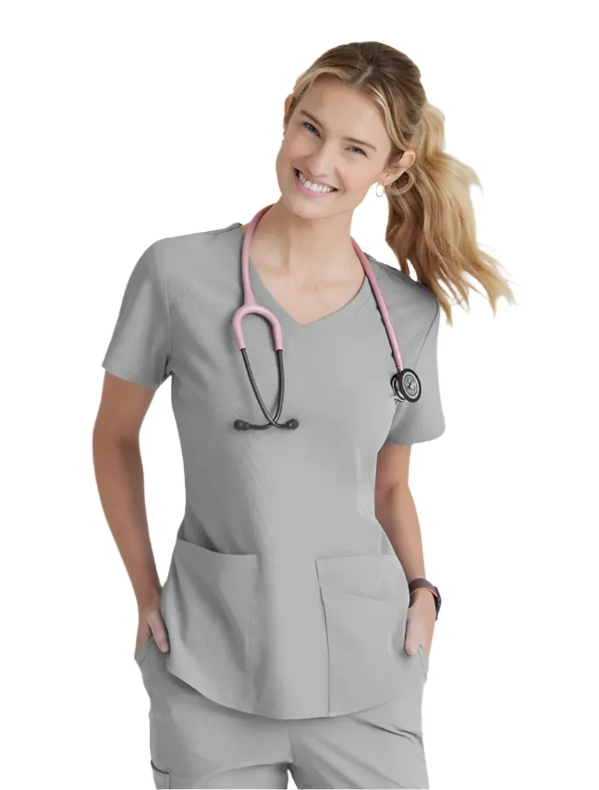 Skechers™ by Barco Breeze 3-Pocket Curved V-Neck Scrub Top