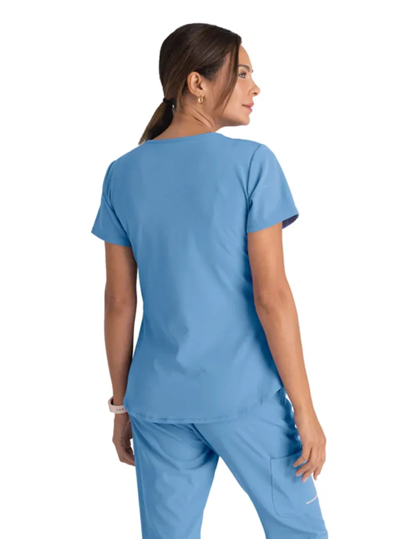 Skechers™ by Barco Breeze 3-Pocket Curved V-Neck Scrub Top
