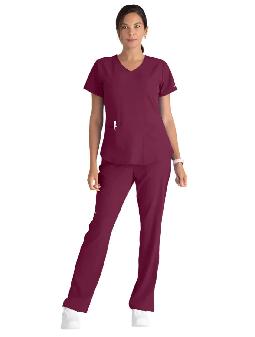 Skechers™ by Barco Breeze 3-Pocket Curved V-Neck Scrub Top