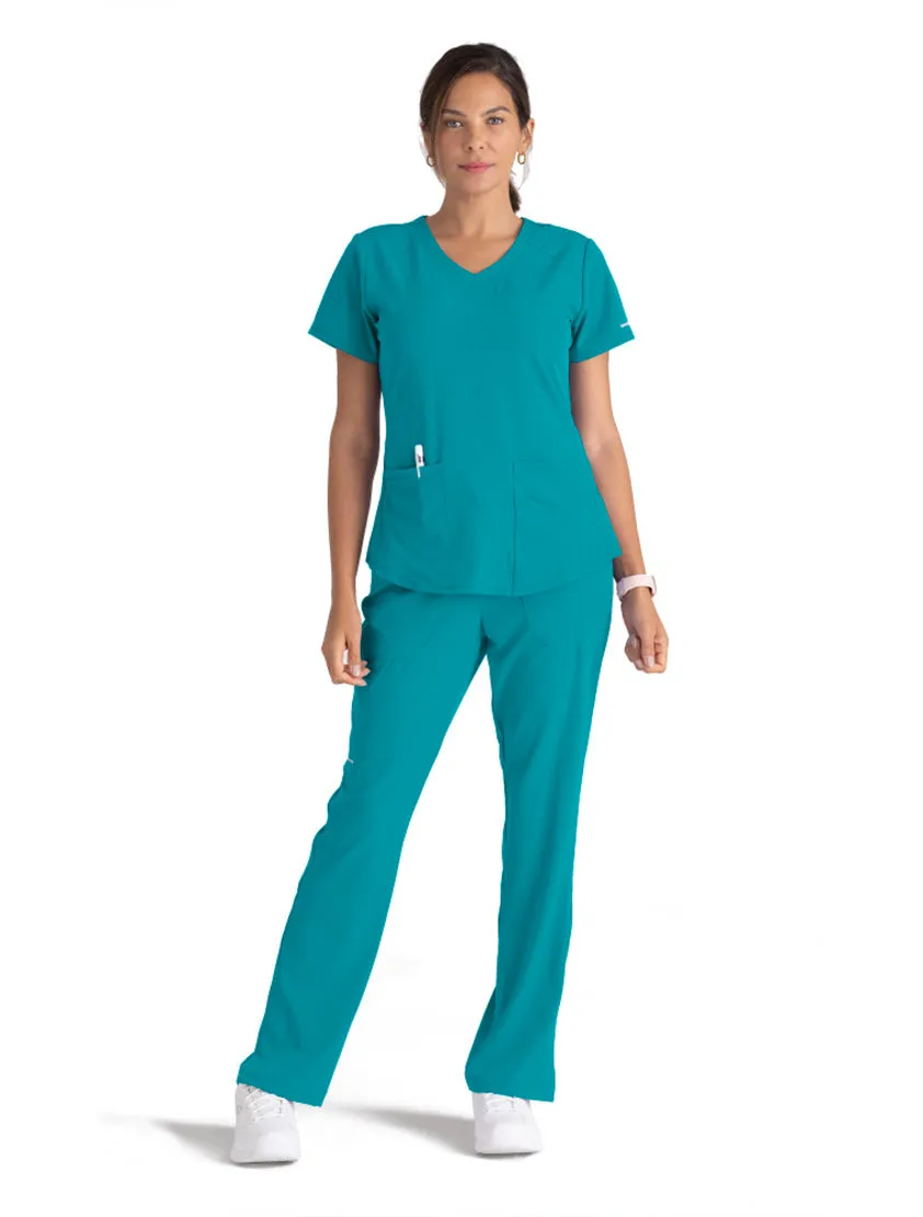 Skechers™ by Barco Breeze 3-Pocket Curved V-Neck Scrub Top