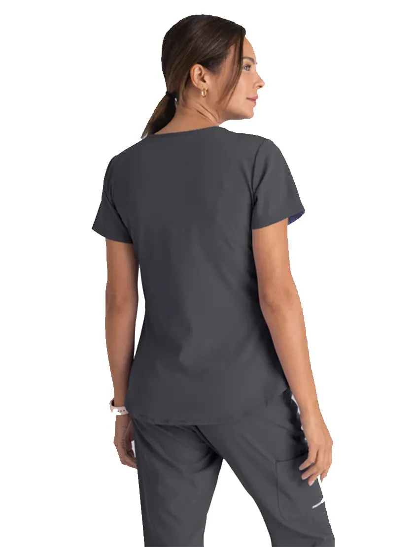 Skechers™ by Barco Breeze 3-Pocket Curved V-Neck Scrub Top