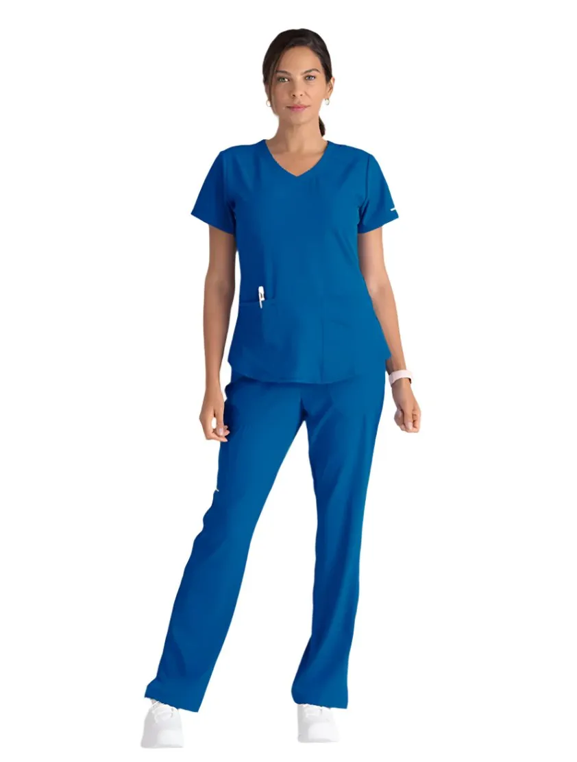 Skechers™ by Barco Breeze 3-Pocket Curved V-Neck Scrub Top