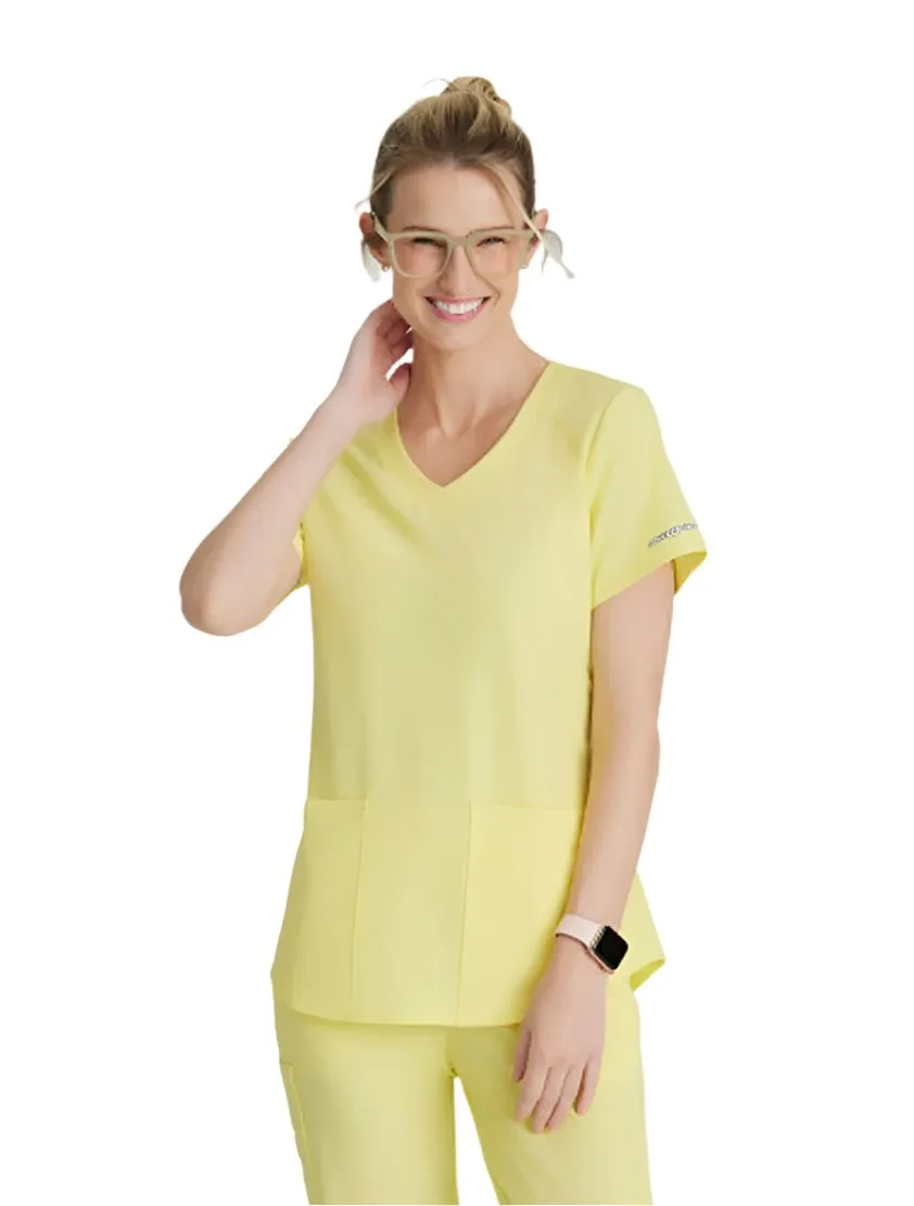 Skechers™ by Barco Breeze 3-Pocket Curved V-Neck Scrub Top
