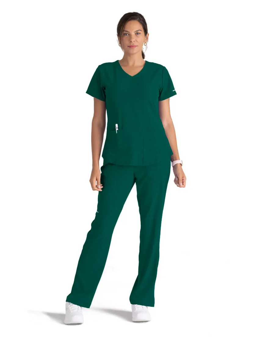 Skechers™ by Barco Breeze 3-Pocket Curved V-Neck Scrub Top