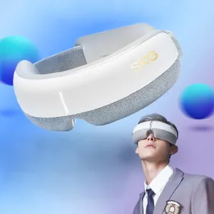 SKG Smart Shiatsu Eye Massager | Bluetooth Therapeutic Heat & Pressure Massage For Tired Eyes