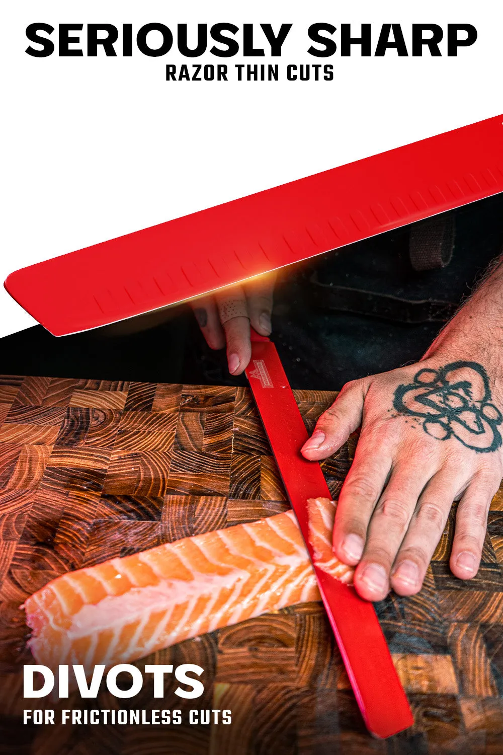Slicing & Carving Knife 12" | Shadow Black Series | RED Edition | Dalstrong ©