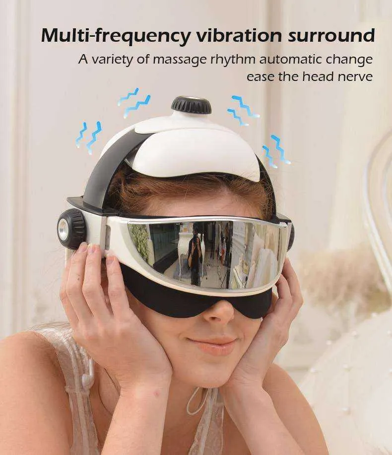 Smart Head Eye Massager 2 in 1 Heating Air Pressure Vibration Therapy