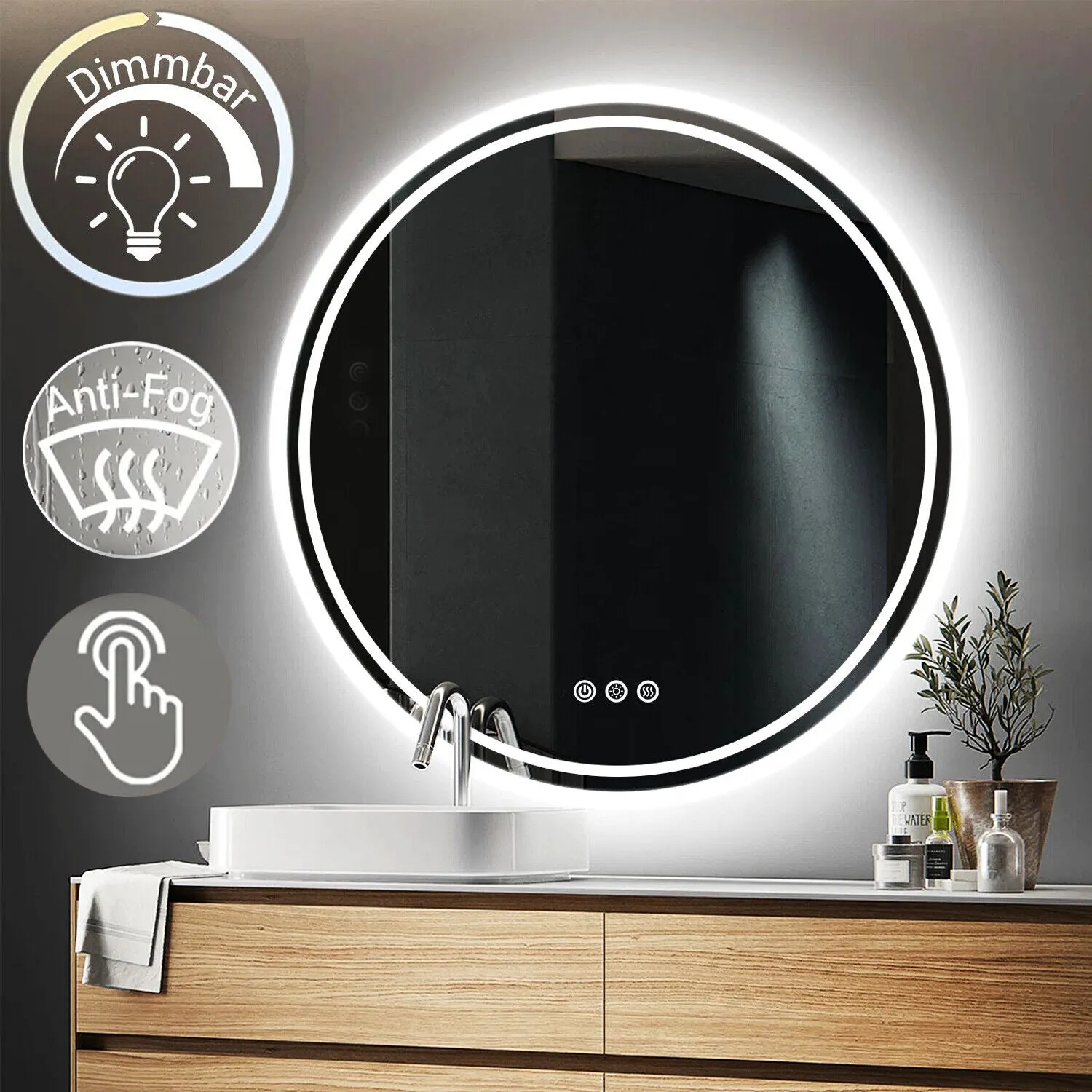 Smart Round Bathroom Mirror