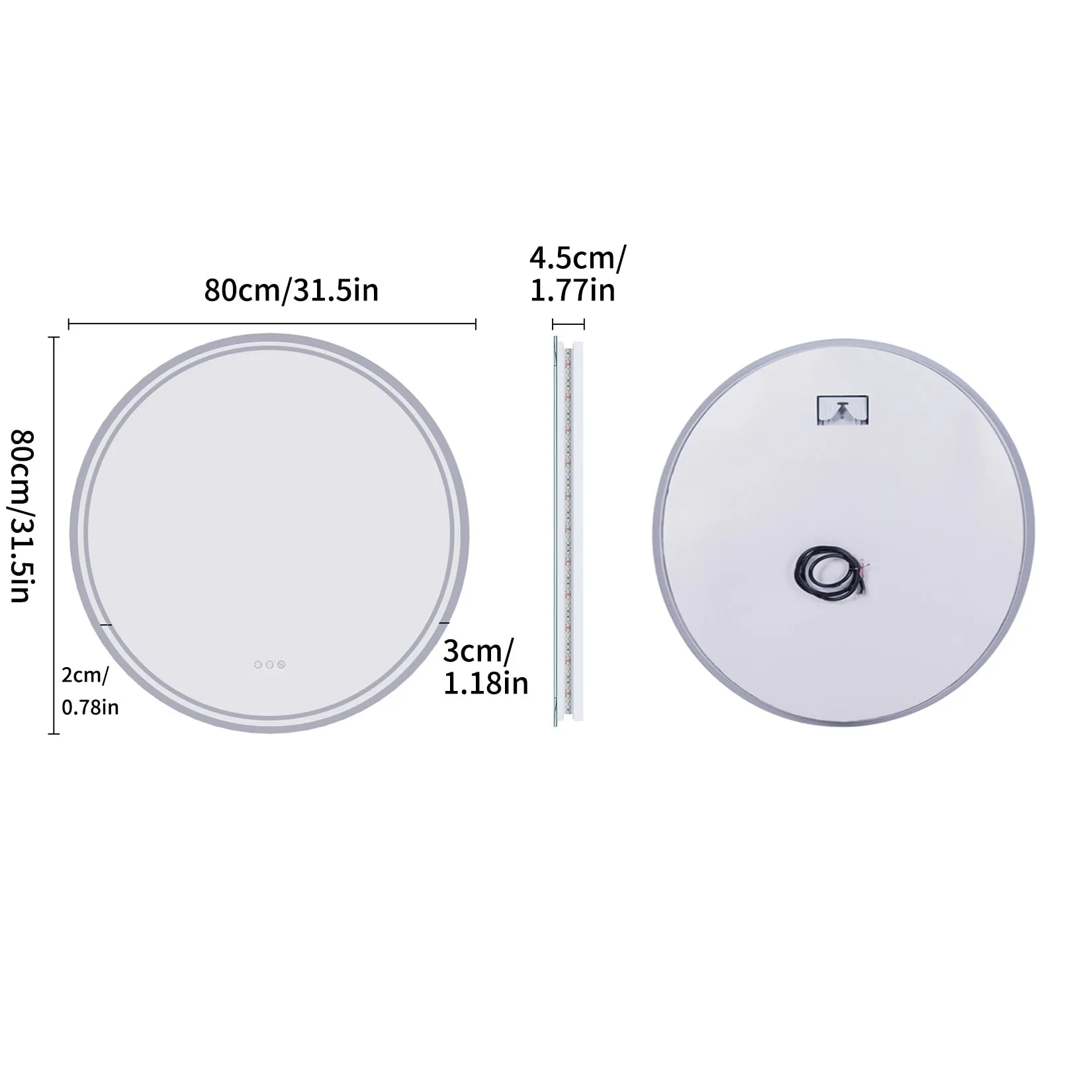Smart Round Bathroom Mirror