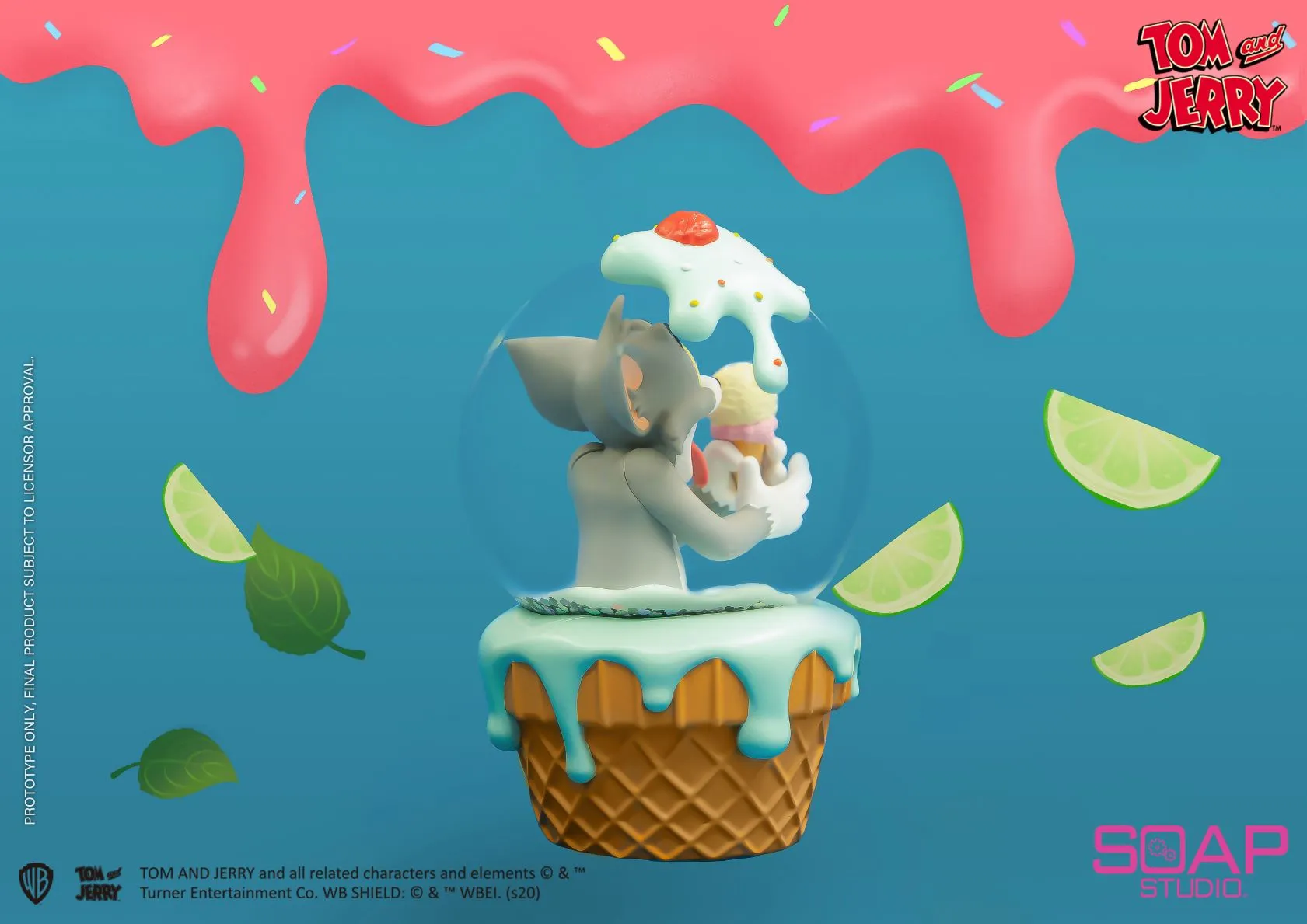 Soap Studio CA304 Tom and Jerry: Ice Cream Snow Globe