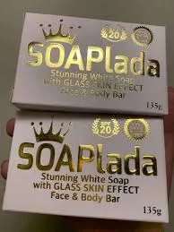 SOAPlada Stunning White Soap with Glass Skin Effect Face and Body Bar