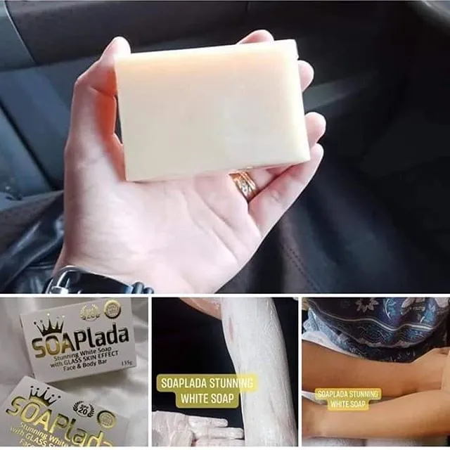 SOAPlada Stunning White Soap with Glass Skin Effect Face and Body Bar