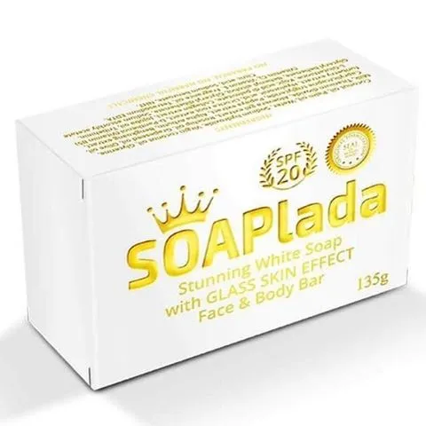 SOAPlada Stunning White Soap with Glass Skin Effect Face and Body Bar