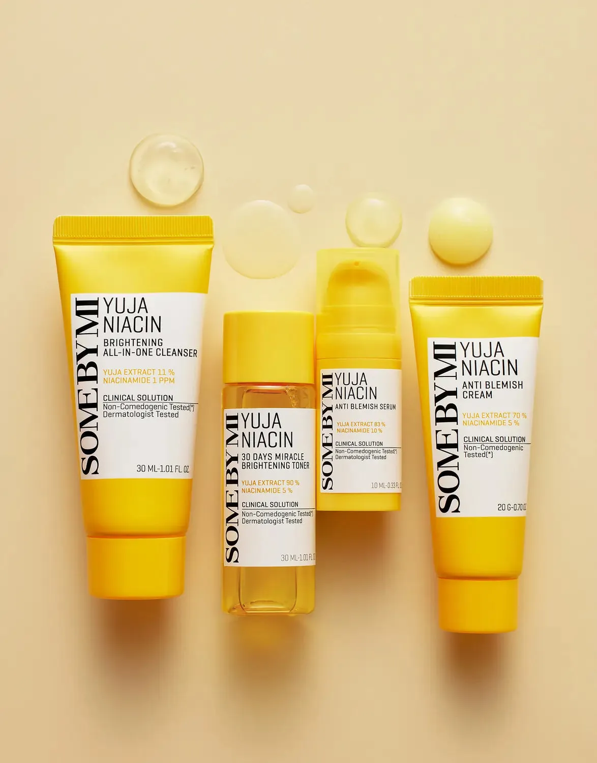 SOME BY MI Yuja Niacin Anti Blemish Starter Kit Edition مجموعة العناية بالبشرة باليوجا حجم السفر من سمباي مي