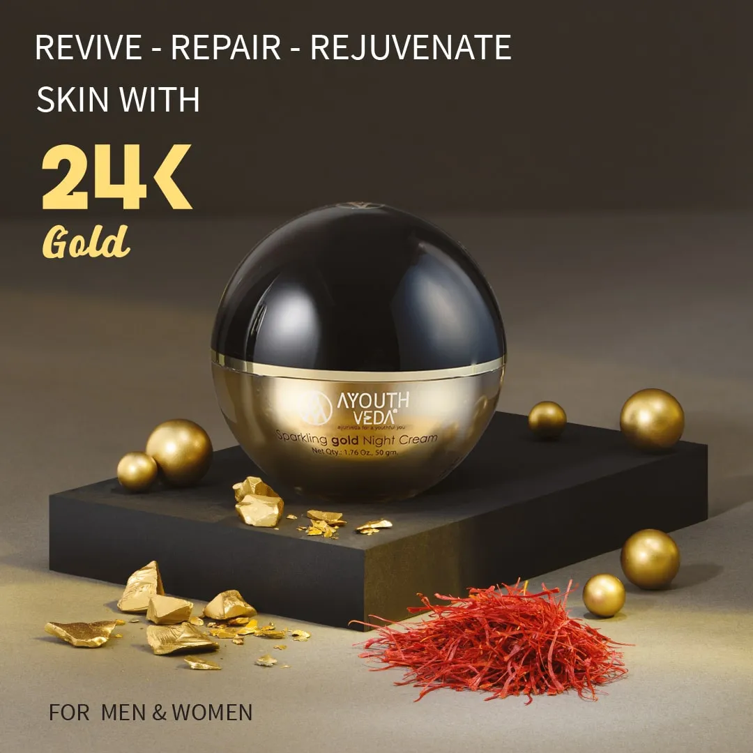 Sparkling Gold Night Cream With 24k Gold & Saffron