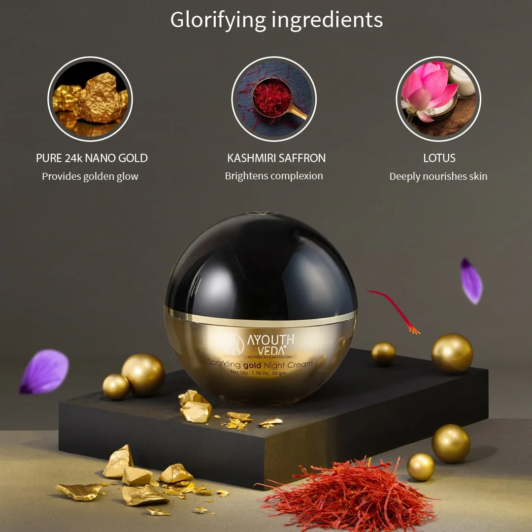 Sparkling Gold Night Cream With 24k Gold & Saffron