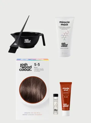 Starter Kit - 5.5 Perm kit, Miracle Shot, Chestnut Shade Shot x 1, Bowl & Brush, Miracle Mask