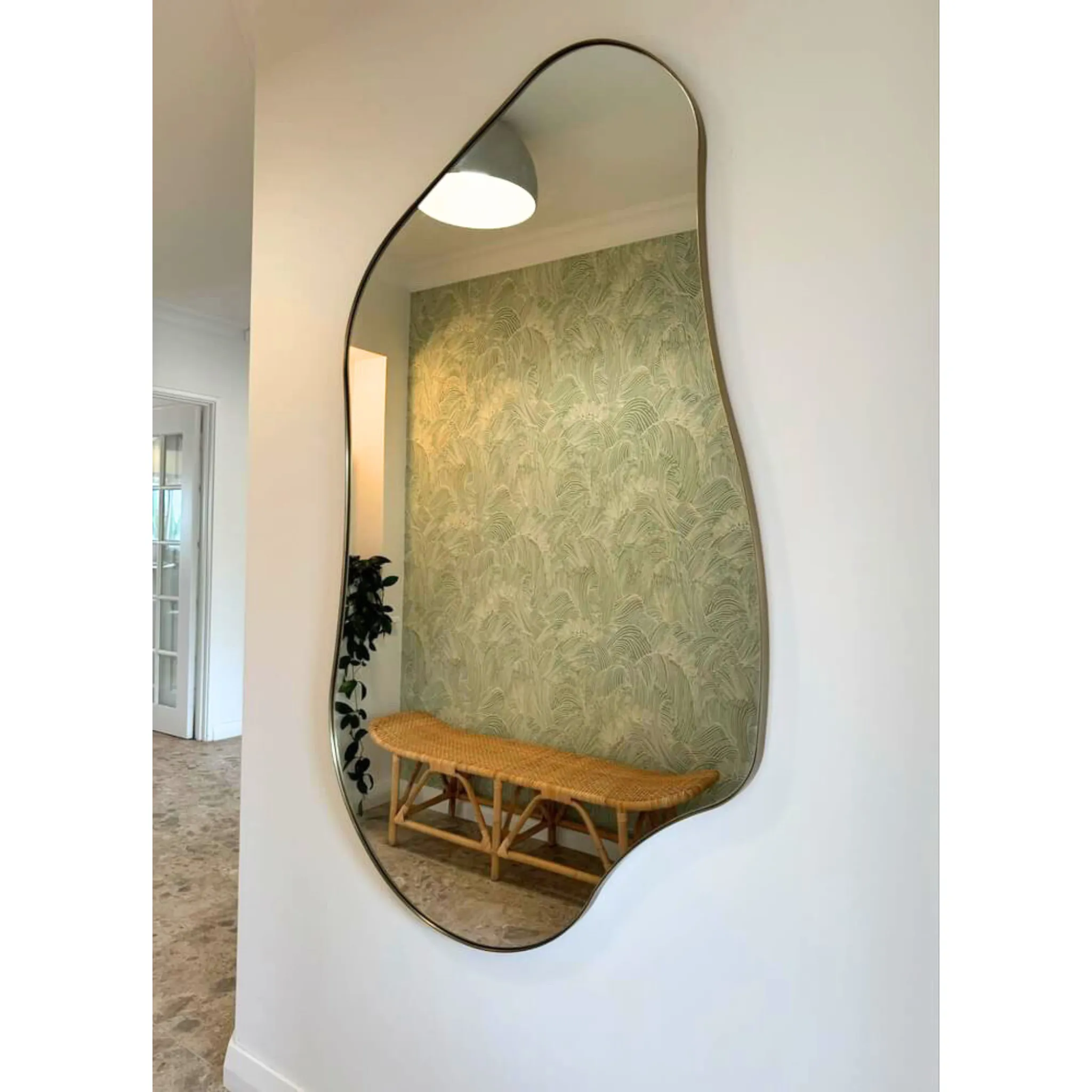 Studio Form III Mirror, Brass (L)