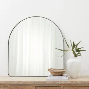 Studio Wall Arch Mirror, Brushed Nickel