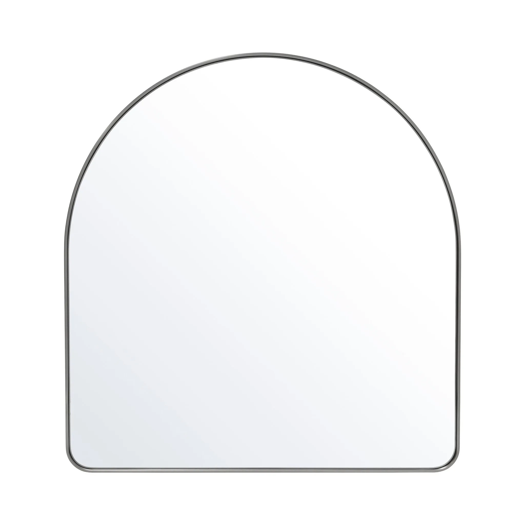 Studio Wall Arch Mirror, Brushed Nickel