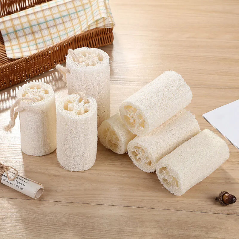 Superior 4" Natural Loofah Shower - Exfoliating Body Loufa Sponge for Men/Women