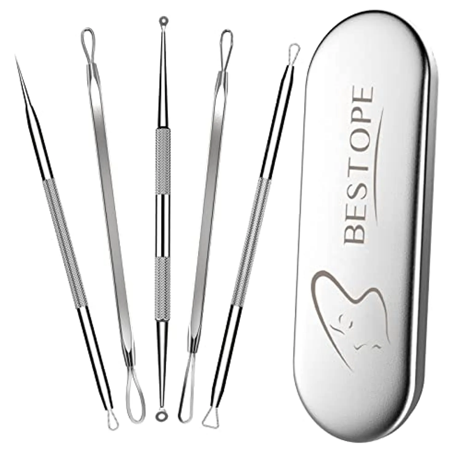 TAYTHI Blackhead Remover Tool, Pimple Popper Tool Kit, Blackhead Extractor tool for Face, Extractor Tool for Comedone Zit Acne Whitehead Blemish, Stainless Steel Extraction tools