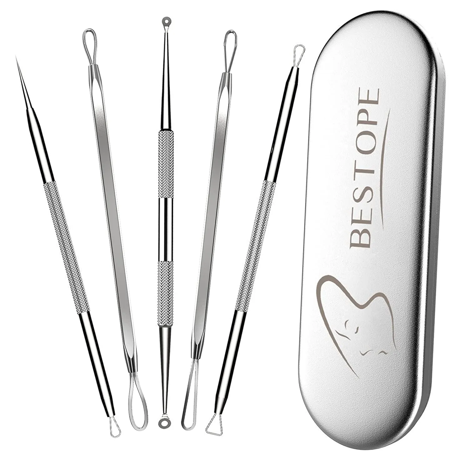 TAYTHI Blackhead Remover Tool, Pimple Popper Tool Kit, Blackhead Extractor tool for Face, Extractor Tool for Comedone Zit Acne Whitehead Blemish, Stainless Steel Extraction tools