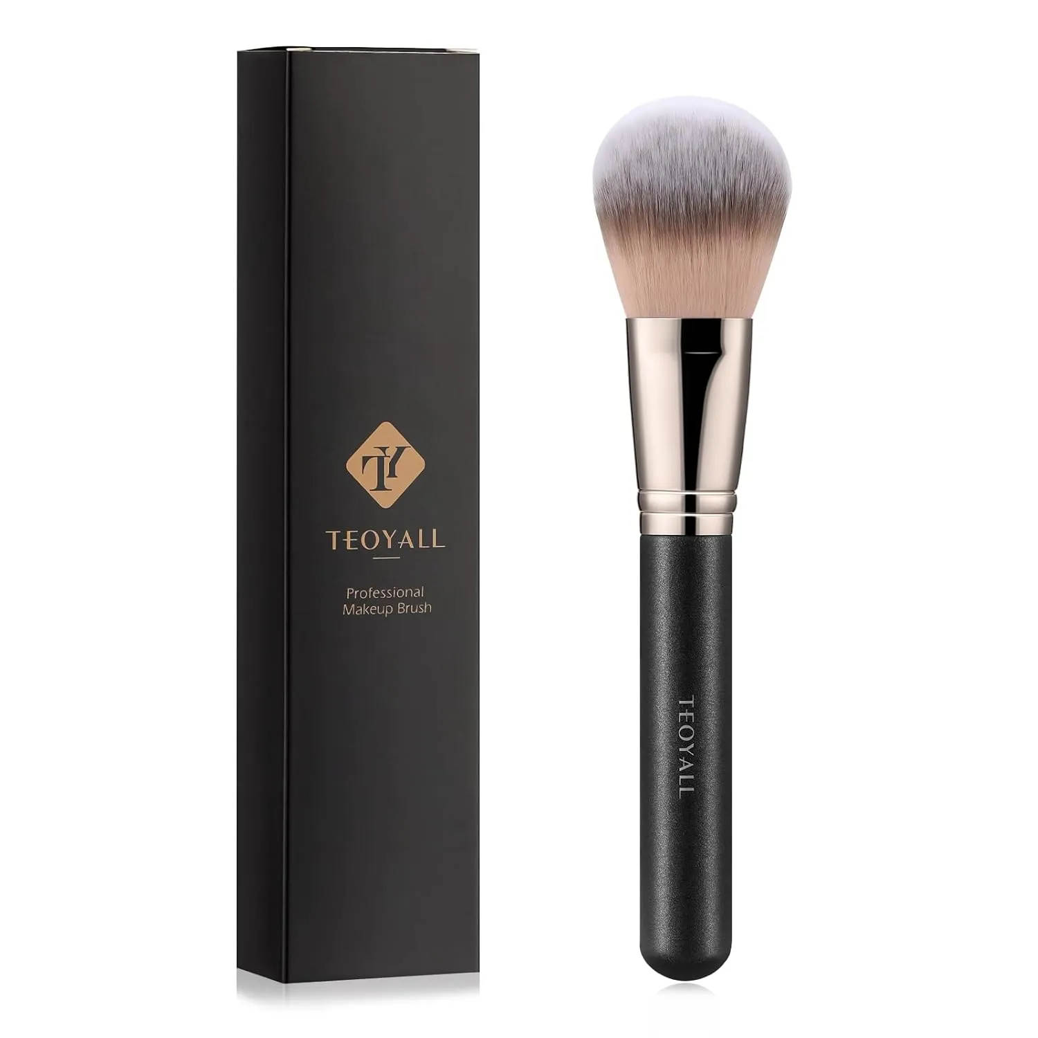 TEOYALL Setting Powder Brush, Ultra Plush Fluffy Synthetic Bristles Makeup Buffing Brush for All-Over Application With Bronzer Foundation