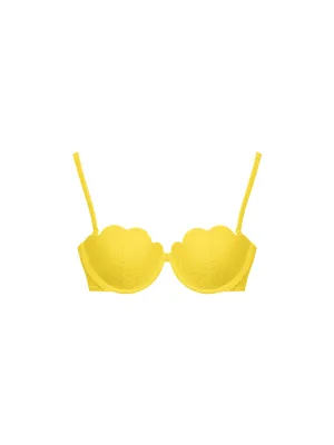 The Contour Bra - Lemon (Embossed)