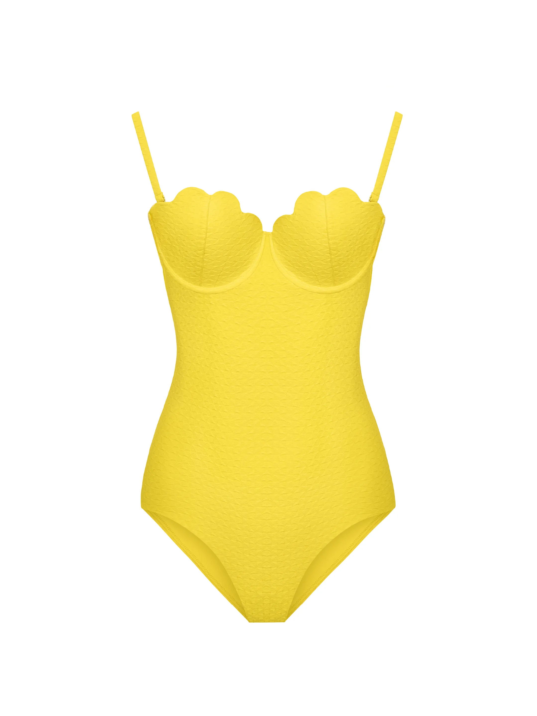 The Contour Swimsuit - Lemon (Embossed)