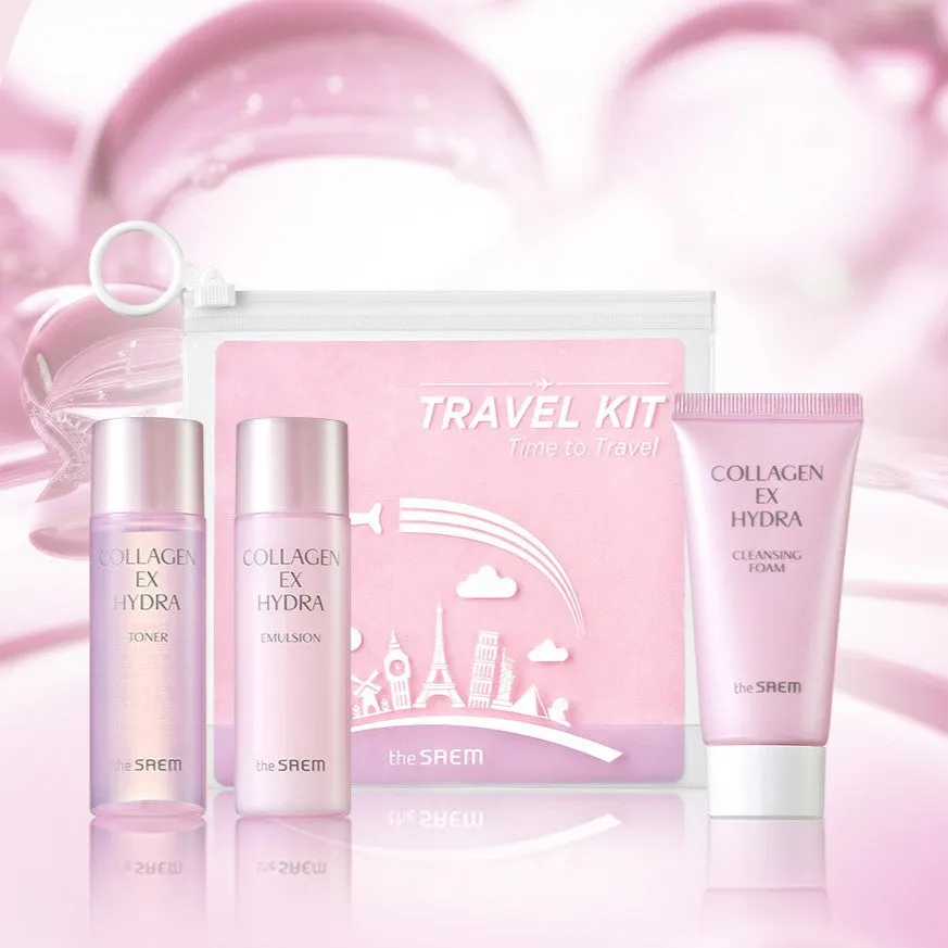 THE SAEM  Collagen EX Hydra Travel Kit (Toner Emulsion Cleansing Foam)
