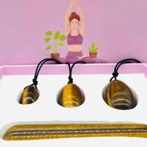 Tiger Eye Yoni Eggs   Massager Set