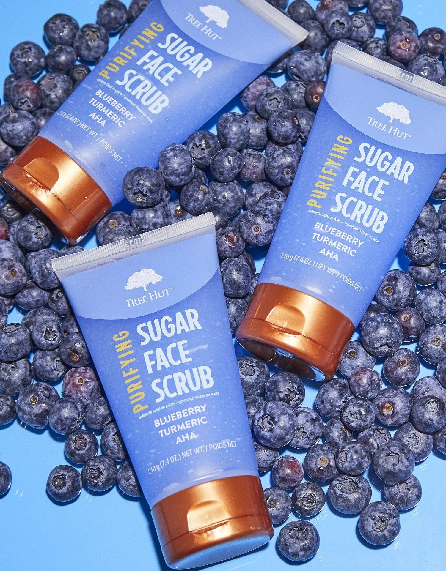 TREE HUT Brightening Sugar Face Scrub Bluberry Turmeric AHA