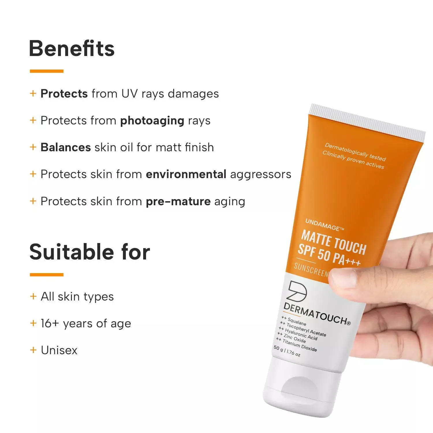 Undamage Matte Touch Sunscreen SPF 50 PA   