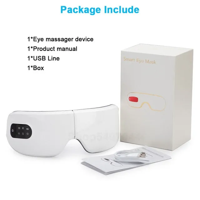 USB Bluetooth Eye Massager 10s Heating Electric Eye Mask For Sleep Hot Compress 4 Temperature Adjustable Relieve Eye Care Device