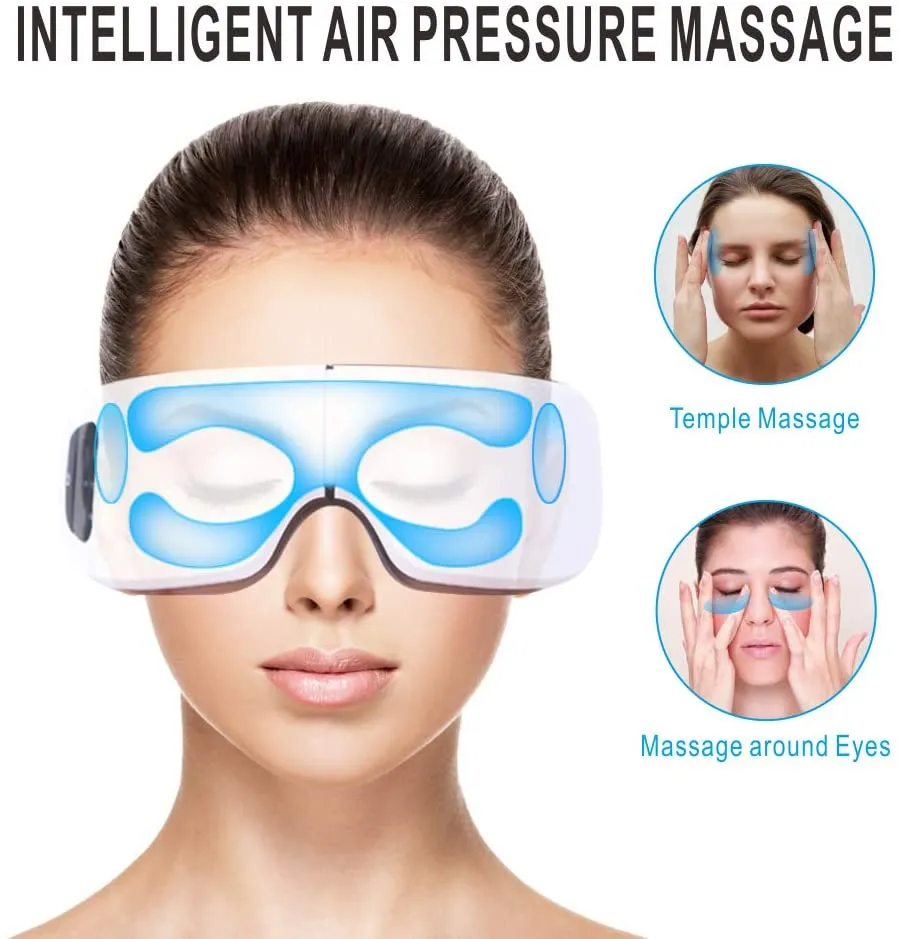 USB Bluetooth Eye Massager 10s Heating Electric Eye Mask For Sleep Hot Compress 4 Temperature Adjustable Relieve Eye Care Device