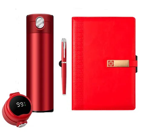 Vacuum Cup   Metal Pen   A5 Paper-Cut Design Notebook