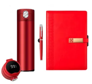 Vacuum Cup   Metal Pen   A5 Paper-Cut Design Notebook